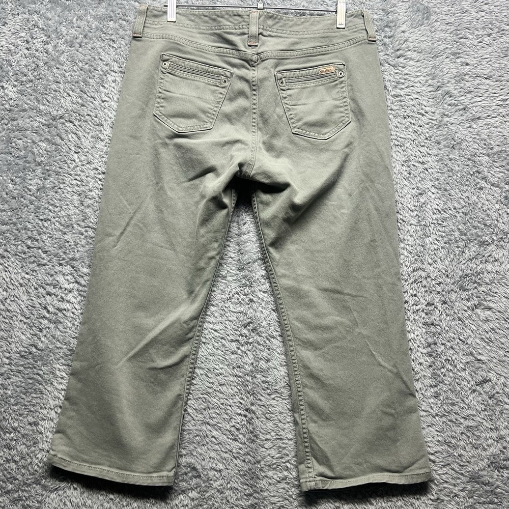 Levi Strauss Signature Jeans Womens 12 Light Green Capri Straight Leg Y2K‎ 90s